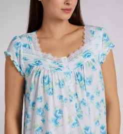Cotton Modal Jersey 42 Waltz Cap Sleeve Nightgown -Her Room US eileen west eilw01 e30081 cs1