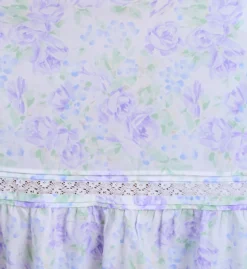 Eileen West 50" White Cotton Lawn Cap Sleeve Button Front Robe - Vintage Lace Trim Nightgown -Her Room US eileen west eilw01 e50086 cs2