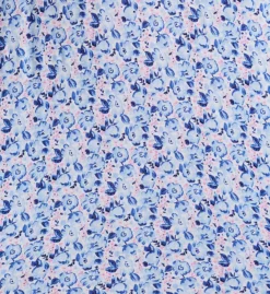 Eileen West Light Blue Floral Tencel Modal Jersey 36" Cap Sleeve Nightshirt -Her Room US eileen west eilw01 e60061 cs2