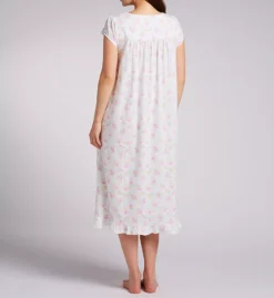 100% Cotton Jersey 48 Long Cap Sleeve Nightgown -Her Room US eileen west eilw01 e60078 bs