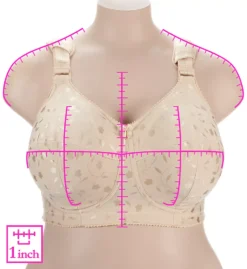 Jacquard Wireless Softcup Bra With Cushion Straps -Her Room US elila elil01 1305 ns7