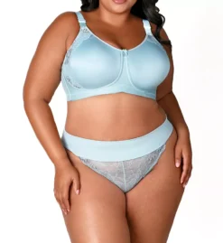 Microfiber & Lace Molded Softcup Wireless Bra -Her Room US elila elil01 1903 cs2