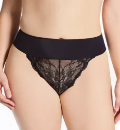 Microfiber & Lace Tanga Panty -Her Room US elila elil01 3903 fs