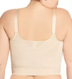 Jacquard Wireless Soft-cup Front Hook Longline Bra -Her Room US elila elil01 5415 bs