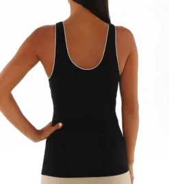 Elita The Naturals Shelf Bra Camisole – Contrast Trim Wide Strap Scoop Neck Tank -Her Room US elita eli001 3653 bs