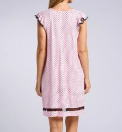 Ellen Tracy Yours To Love Cap Sleeve V-Neck Chemise - Soft Knit Sleep Dress -Her Room US ellen tracy elen01 8015331 bs