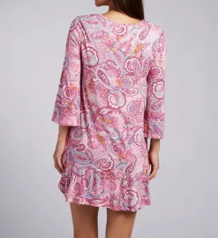 Jersey Paisley 3/4 Sleeve Short Tunic -Her Room US ellen tracy elen01 8025649 bs