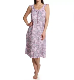 Paisley Sleeveless Midi Gown With Soft Bra -Her Room US ellen tracy elen01 8225617 fs