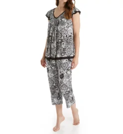 Ellen Tracy Yours To Love Short Sleeve Pajama Top – Pleated V-Neck Knit Sleepwear -Her Room US ellen tracy elen01 8415331 cs2
