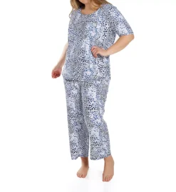 Ellen Tracy Women's Printed Short Sleeve Scoop Neck Tunic Lounge Top - 8423009 -Her Room US ellen tracy elen01 8423009 cs6