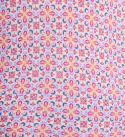 Ellen Tracy Bright Geo Medallion V-Neck Ruffle Sleeve Tunic Sleep Shirt -Her Room US ellen tracy elen01 8525598 cs1