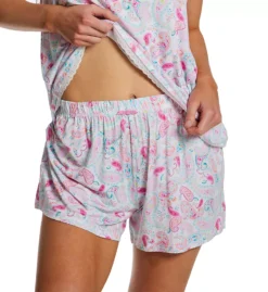 Ellen Tracy Multicolor Paisley Flutter Sleeve Short PJ Set – Eyelet Trim Rayon Knit Sleepwear 12 Ellen Tracy Multicolor Paisley Flutter Sleeve Short PJ Set – Eyelet Trim Rayon Knit Sleepwear -Her Room US ellen tracy elen01 8525634 cs2