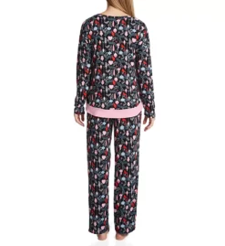 Ellen Tracy Festive Flamingo Holiday Brushed Sweater Knit Long Sleeve PJ Set -Her Room US ellen tracy elen01 8725572 bs