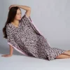 Leopard Jersey Caftan -Her Room US ellen tracy elen01 8925667 gs