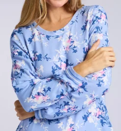 Brushed Sweater Long Sleeve Sleep Shirt -Her Room US ellen tracy elen01 n30032 cs1