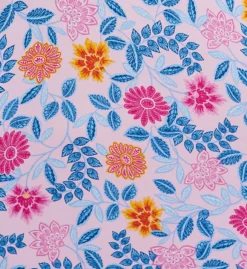 Ellen Tracy Boho Floral Ribbon Trim Flutter Sleeve Cropped Pajama Set -Her Room US ellen tracy elen01 n70004 cs3