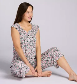 Short Sleeve PJ Set W/ Cropped Pant