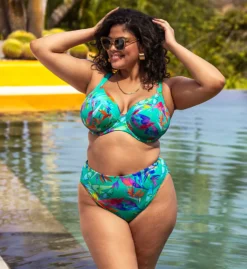 ELOMI Toyama Tides Multicolor Tropical Print Mid Rise Full Coverage Bikini Brief -Her Room US elomi elom01 802272 cs1