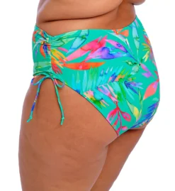 ELOMI Toyama Tides Navy Tropical Print Adjustable High-Waisted Bikini Brief -Her Room US elomi elom01 802273 bs