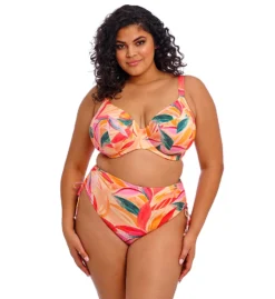 Elomi Sancho Beach Tropical Floral Print – Side Tie Adjustable High Rise Bikini Brief -Her Room US elomi elom01 802573 cs1