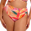 Elomi Sancho Beach Tropical Floral Print – Side Tie Adjustable High Rise Bikini Brief -Her Room US elomi elom01 802573 gs