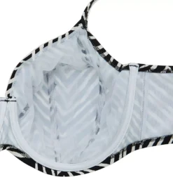 Elomi Fiji Falls Zebra Print Underwire Plunge Bikini Swim Top - ES802602 -Her Room US elomi elom01 802602 cs6