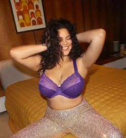 ELOMI Charley Underwire Stretch Lace Plunge Bra -Her Room US elomi elom01 el4382 cs3