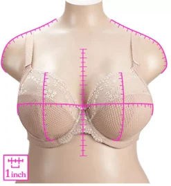 ELOMI Charley Underwire Stretch Lace Plunge Bra -Her Room US elomi elom01 el4382 ns7