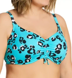 Elomi Kotiya Leopard Print Underwire Bikini Top – Adjustable Tie-Front Bra-Sized Swimwear -Her Room US elomi elom01 es0906 fs