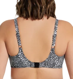 ELOMI Pebble Cove Black & White Bubble Print – Underwire Plunge Bikini Swim Top -Her Room US elomi elom01 es1102 bs