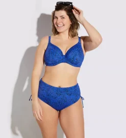 ELOMI Pebble Cove Black & White Bubble Print – Underwire Plunge Bikini Swim Top -Her Room US elomi elom01 es1102 cs2