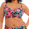 Elomi Savaneta Underwire Bikini Top – Tropical Floral Print Sweetheart Neckline
