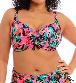 Elomi Savaneta Underwire Bikini Top – Tropical Floral Print Sweetheart Neckline
