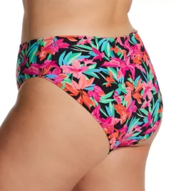ELOMI Savaneta Tropical Floral Mid Rise Bikini Brief - Moderate Coverage Swim Bottom -Her Room US elomi elom01 es1372 bs