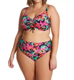 ELOMI Savaneta Tropical Floral Mid Rise Bikini Brief - Moderate Coverage Swim Bottom -Her Room US elomi elom01 es1372 cs1