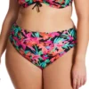 ELOMI Savaneta Tropical Floral Mid Rise Bikini Brief - Moderate Coverage Swim Bottom