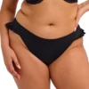 Elomi Solid Black Ruffled High Leg Brief – Plain Sailing High Rise Swim Bottom -Her Room US elomi elom01 es7288 gs