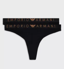 Emporio Armani Iconic Microfiber Thong - 2 Pack -Her Room US emporio armani arm01 163333 cs1