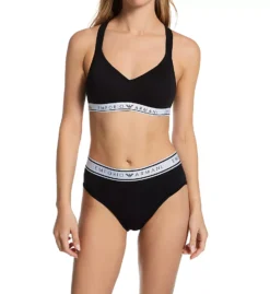 Emporio Armani Iconic Logoband Padded Bralette Bra -Her Room US emporio armani arm01 163995 cs3