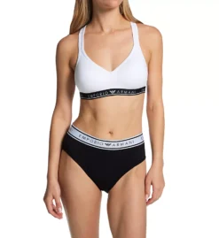Emporio Armani Iconic Logoband Padded Bralette Bra -Her Room US emporio armani arm01 163995 cs4