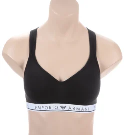 Emporio Armani Iconic Logoband Padded Bralette Bra -Her Room US emporio armani arm01 163995 fs