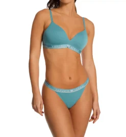 Emporio Armani Iconic Logoband Padded Triangle Bra -Her Room US emporio armani arm01 164410 cs1