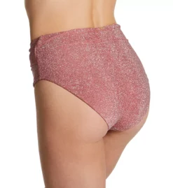 Everyday Sunday Peaceful Sunday Shiny Metallic Crossover High Waist Cheeky Swim Bottom -Her Room US everyday sunday ever01 0108b bs