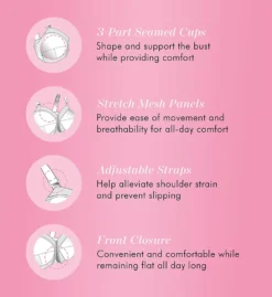 Front Close Classic Support Bra -Her Room US exquisite form exqf01 5100530 cs6