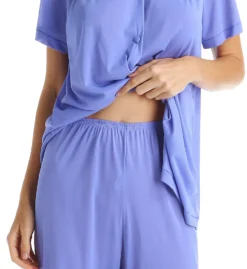 Exquisite Form 90107 Coloratura Vintage Short Sleeve Pajama Set – Embroidered Nylon Tricot Sleepwear -Her Room US exquisite form exqf01 90107 cs2