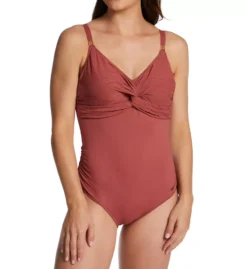 Fantasie Beach Waves Textured Knit Underwire Twist Front One Piece Swimsuit -Her Room US fantasie fan001 fs2231 cs1