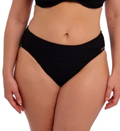 FANTASIE Beach Waves Ink Textured Mid Rise Brief – Gold Logo Swim Bottom -Her Room US fantasie fan001 fs2272 fs