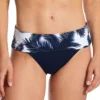 Fantasie Carmelita Avenue Navy & White Palm Print Fold Bikini Brief - Adjustable Swim Bottom -Her Room US fantasie fan001 fs2377 gs