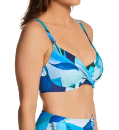 Fantasie Aguada Beach Blue Ocean Brushstroke – Underwire Full Cup Bra-Sized Bikini Top