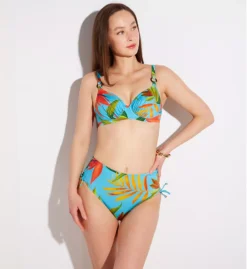 Fantasie Pichola Floral High Waist Bikini Brief - Adjustable Drawstring Sides Swim Bottom -Her Room US fantasie fan001 fs3978 cs4